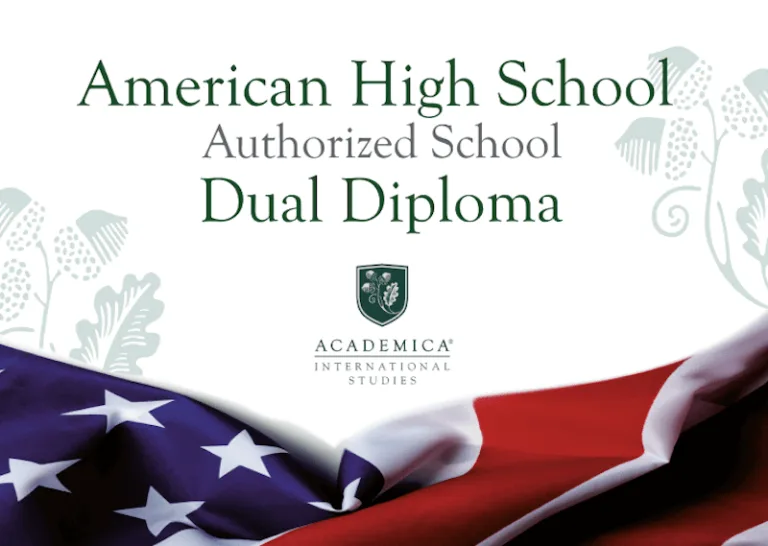 Logotipo del programa American High School Dual Diploma de Academica